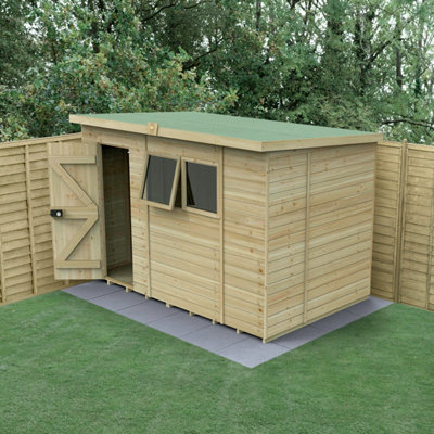Forest Garden Timberdale 10X6 Pent Shed2 Window1 OpeningWith Base from B&Q
