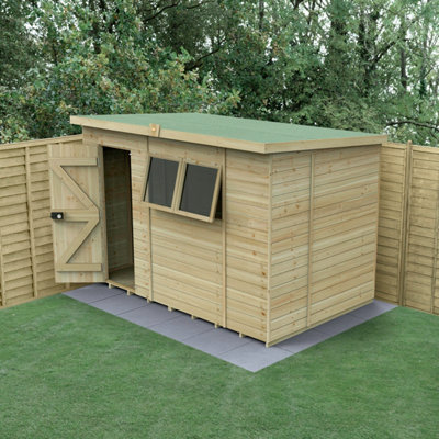 Forest Garden Timberdale 10X6 Pent Shed2 Window2 OpeningWith Base from B&Q