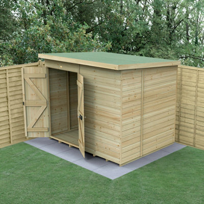 B&Q -  Timberdale 8X6 Pent ShedDouble DoorNo WindowsWith Base