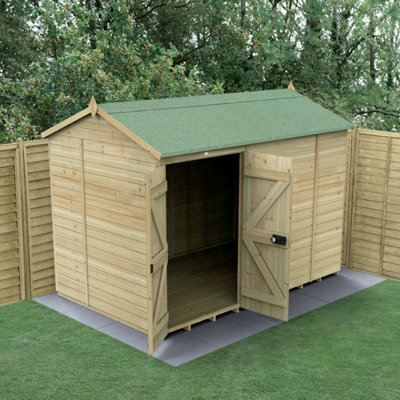 B&Q -  Timberdale 10X6 Reverse Apex ShedDouble DoorNo WindowsWith Base