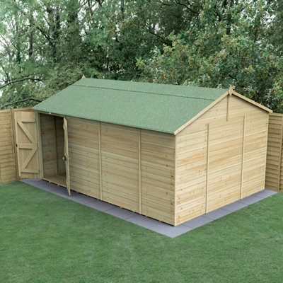 B&Q -  Timberdale 15X10 Reverse Apex ShedDouble DoorNo WindowsWith Base