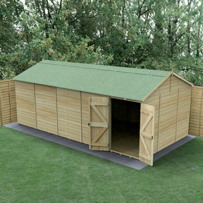 B&Q -  Timberdale 20X10 Reverse Apex ShedDouble DoorNo WindowsWith Base