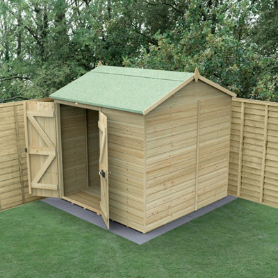 B&Q -  Timberdale 7X7 Reverse Apex ShedDouble DoorNo WindowsWith Base
