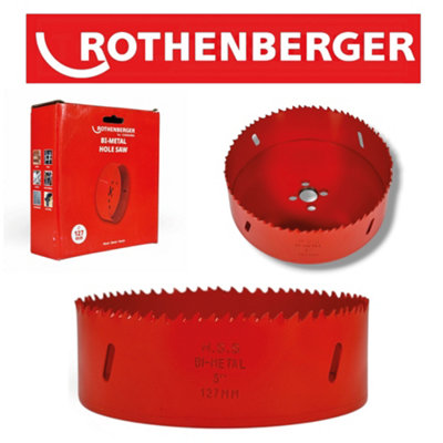 Rothenberger 127mm Hss Bi-Metal Hole Saw Variable Tooth Cutter from B&Q