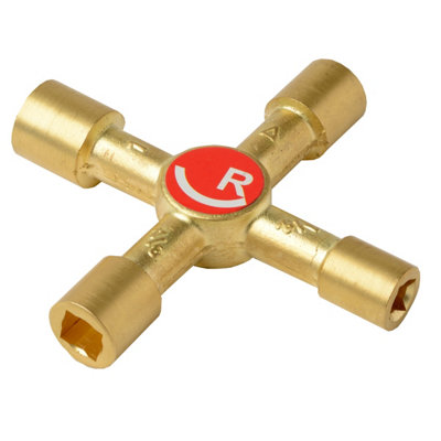 Rothenberger Multi-Purpose Brass Four Way Key from B&Q