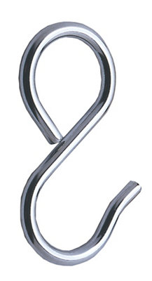 Rothley Colorail Chrome-Plated Steel Sliding S-Hook (H)60mm (Dia)19mmPack Of 4 from B&Q