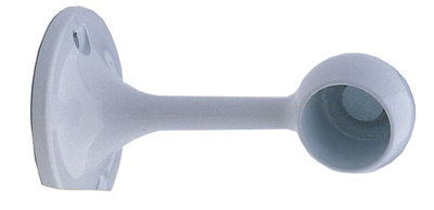 Colorail White Die-Cast Metal Rail End Bracket (L)78mm (Dia)19mmPack Of 2 from B&Q