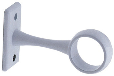 Colorail White Die-Cast Metal Rail Centre Bracket (L)63mm (Dia)19mm from B&Q