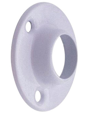 Colorail White Steel Rail Centre Socket (Dia)19mmPack Of 2 from B&Q