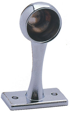 Colorail Chrome Effect Die-Cast Metal Rail End Bracket (L)65mm (Dia)25mmPack Of 2 from B&Q
