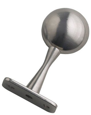 Colorail Brushed Nickel Effect Die-Cast Metal Rail End Bracket (L)65mm (Dia)25mmPack Of 2 from B&Q