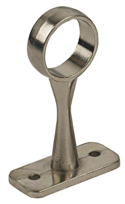 Colorail Brushed Nickel Effect Die-Cast Metal Rail Centre Bracket (L)63mm (Dia)19mm from B&Q
