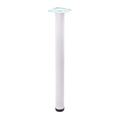 Rothley Painted White Table Leg (H)710mm (Dia)60mm from B&Q