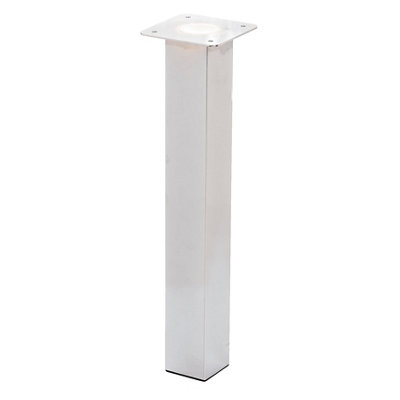 Rothley Polished Gloss Chrome Effect Designer Leg (Dia)50mm (H)370mm from B&Q
