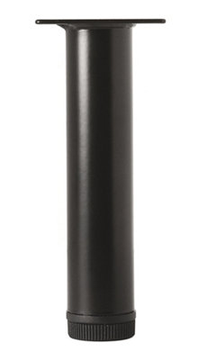 Rothley Painted Black Furniture Leg (H)107mm (Dia)32mm from B&Q