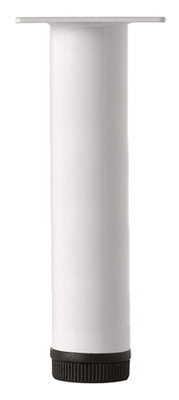 Rothley Painted White Furniture Leg (H)107mm (Dia)32mm from B&Q