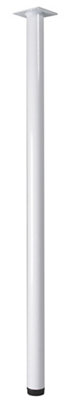 Rothley Painted White Furniture Leg (H)300mm (Dia)32mm from B&Q