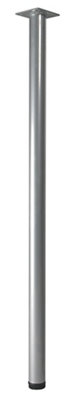 Rothley Painted Silver Effect Furniture Leg (H)807mm (Dia)32mm from B&Q