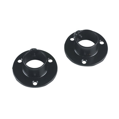 Colorail Black Die-Cast Zinc Rail Centre Socket (Dia)19mmPack Of 2 from B&Q