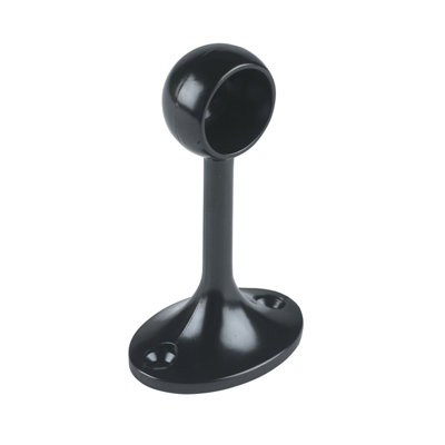 Colorail Black Die-Cast Zinc Rail End Bracket (L)78mm (Dia)19mmPack Of 2 from B&Q