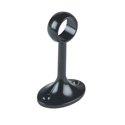 Colorail Black Die-Cast Zinc Rail Centre Bracket (L)78mm (Dia)19mm from B&Q