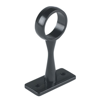 Colorail Black Die-Cast Zinc Rail Centre Bracket (L)63mm (Dia)19mm from B&Q