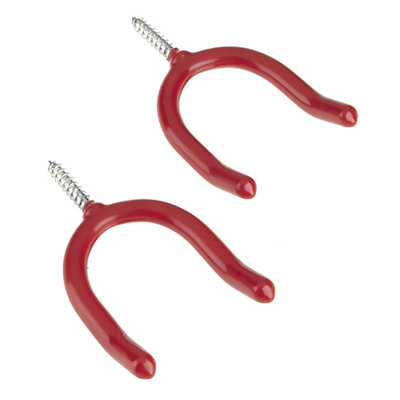 Rothley Red Steel Wall-Mounted U-Shaped Storage Hook (D)105mmPack Of 2 from B&Q