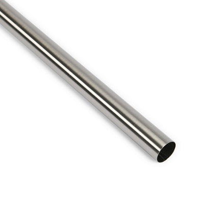 Colorail Brushed Stainless Steel Round Wardrobe Rail(L)1.83M (Dia)25mm from B&Q