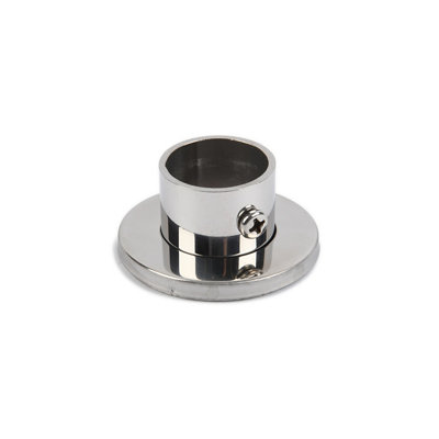 Colorail Pressed Polished Chrome Effect Stainless Steel Rail End Socket (L)25mm (Dia)25mm from B&Q