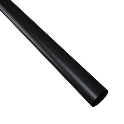 Colorail Matt Black Steel Round Wardrobe Rail(L)1.83M (Dia)25mm (T)0.5mm from B&Q