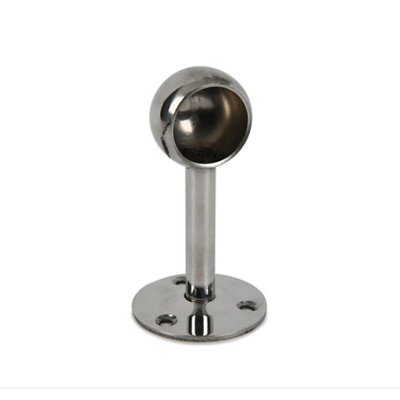 Colorail Polished Chrome Effect Stainless Steel Rail End Socket (L)32mm (Dia)32mm from B&Q