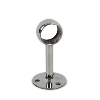 Colorail Polished Chrome Effect Stainless Steel Rail Centre Socket (L)32mm (Dia)32mm from B&Q