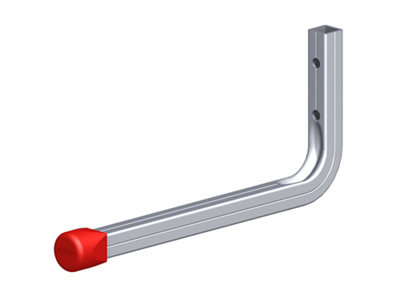 Rothley Aluminium Wall-Mounted J-Shaped Storage Hook (H)130mm (D)230mm from B&Q