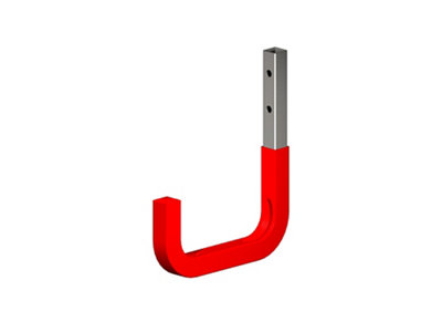 Rothley Red Steel Wall-Mounted J-Shaped Storage Hook (H)140mm (D)115mm from B&Q