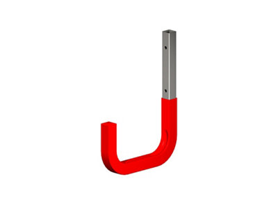 Rothley Red Steel Wall-Mounted J-Shaped Storage Hook (H)210mm (D)150mm from B&Q