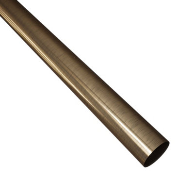 Colorail Antique Brass Effect Steel Round Wardrobe Rail(L)2.44M (Dia)25mm (T)0.5mm from B&Q
