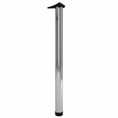 Rothley Polished Gloss Stainless Steel Effect Modern Straight Worktop Support Leg (H)900mm from B&Q
