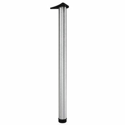 Rothley Brushed Gloss Stainless Steel Effect Contemporary Straight Worktop Support Leg (H)900mm from B&Q