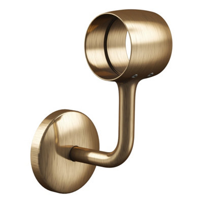 Rothley Antique Brass Staircase Handrail Connecting Wall Bracket (Diam) 40mm from B&Q