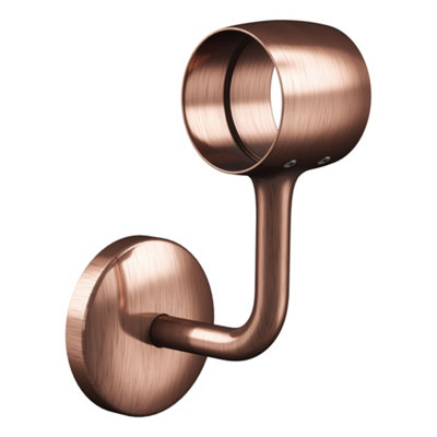 Rothley Antique Copper Staircase Handrail Connecting Wall Bracket (Diam) 40mm from B&Q