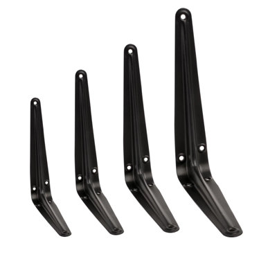 Rothley London Shelf Bracket Black 150 X 200mm Heavy Duty Metal Pack Of 10 from B&Q