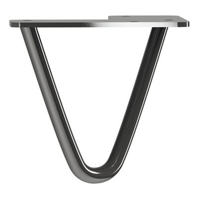 Rothley Gunmetal Grey Hairpin Furniture Leg (H)100mm from B&Q