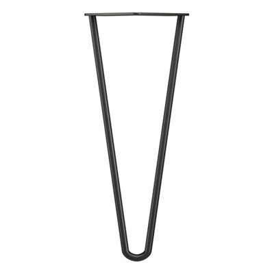 Rothley Matt Black Hairpin Furniture Leg (H)350mm from B&Q
