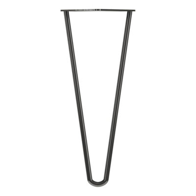 Rothley Gunmetal Grey Hairpin Furniture Leg (H)350mm from B&Q