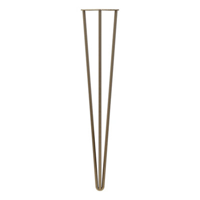 Rothley Antique Brass Effect Hairpin Furniture Leg (H)710mm from B&Q