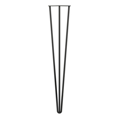 Rothley Matt Black Hairpin Furniture Leg (H)710mm from B&Q
