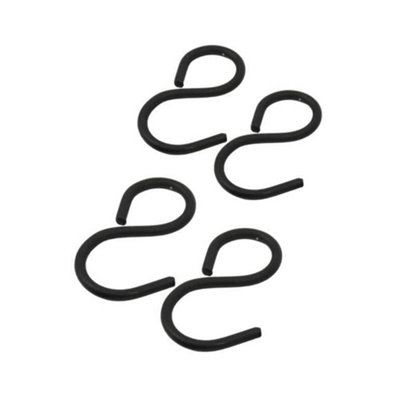 Rothley Black Steel Sliding S-Hook (H)60mmPack Of 4 from B&Q