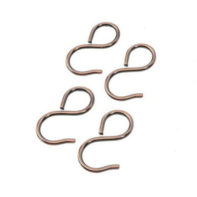 Rothley Antique Brass Steel Sliding S-Hook (H)74mmPack Of 4 from B&Q