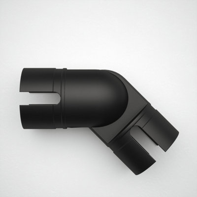 Rothley Matt Black Bannister Staircase Handrail Adjustable Elbow (Diam) 40mm from B&Q
