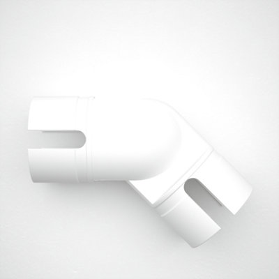 Rothley Matt White Bannister Staircase Handrail Adjustable Elbow (Diam) 40mm from B&Q
